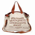 Popular Canvas Tote Bag, Eco-friendly, Can be Recycled and Reused, Customized Designs Accepted